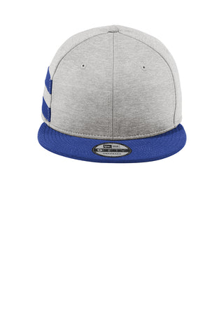 New Era ® Shadow Heather Striped Flat Bill Snapback Cap - Shadow Heather/ Royal