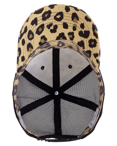 Infinity Her "Charlie" Trucker Cap - Leopard/Black