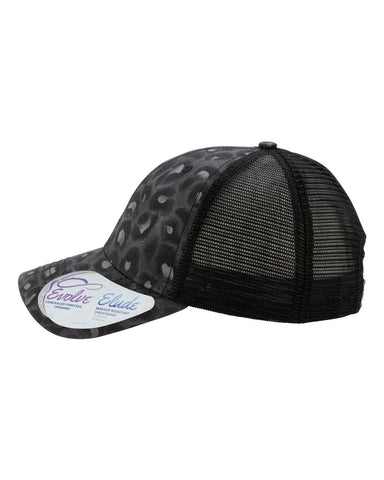 Infinity Her "Charlie" Trucker Cap - Leopard / Black
