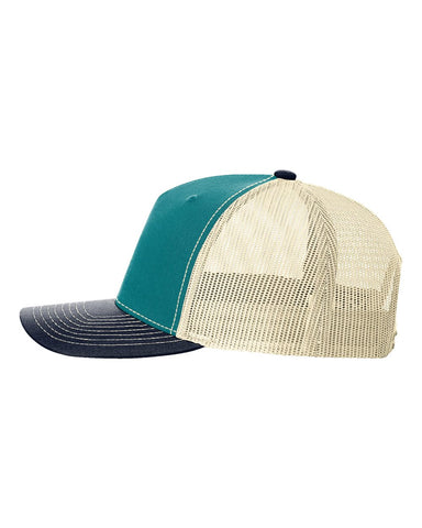 Richardson - Five-Panel Trucker Cap - Blue / Teal / Birch