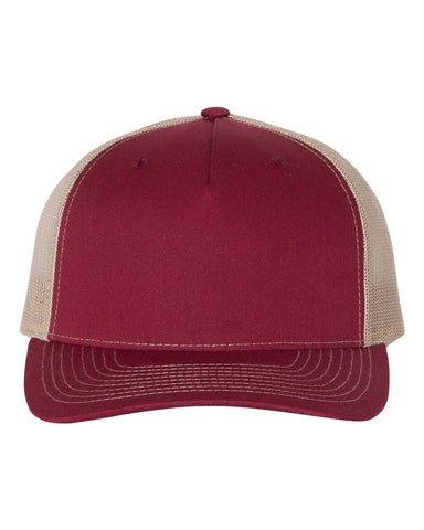 Richardson - Five-Panel Trucker Cap - Cardinal / Tan