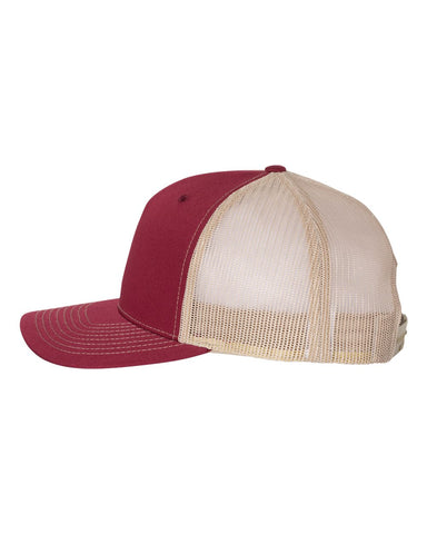 Richardson - Five-Panel Trucker Cap - Cardinal / Tan