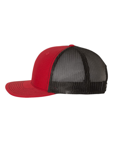 Richardson - Snapback Trucker Cap - Red / Black