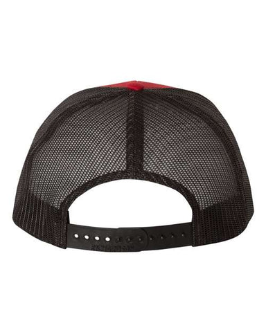 Richardson - Snapback Trucker Cap - Red / Black