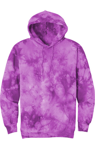 Port & Company® Crystal Tie-Dye Pullover Hoodie - Purple