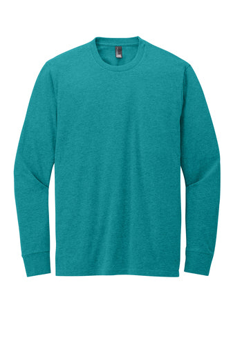 DT109 - District® Perfect Blend® CVC Long Sleeve Tee - Heathered Teal