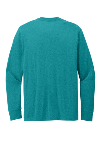 DT109 - District® Perfect Blend® CVC Long Sleeve Tee - Heathered Teal