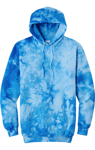 Port & Company® Crystal Tie-Dye Pullover Hoodie - Sky Blue