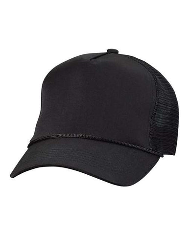 Valucap - Five-Panel Trucker Cap - 8804H - Black