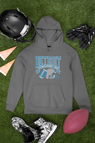 Embroidered Lions Football Hoodie