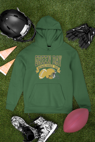 Embroidered Green Bay Football Hoodie