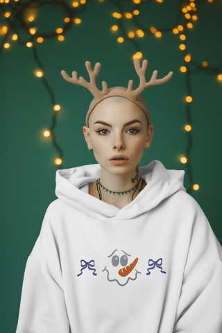 Embroidered Snowman Hoodie