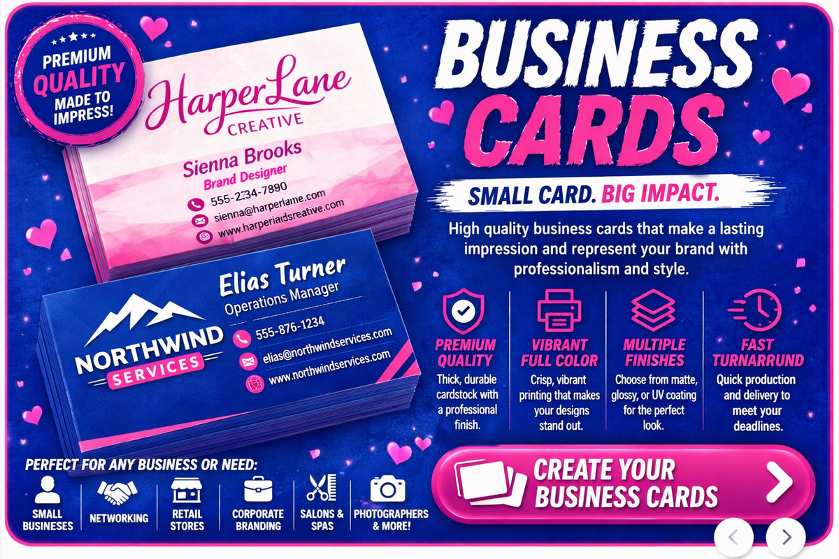 Full Color 16pt Business Cards