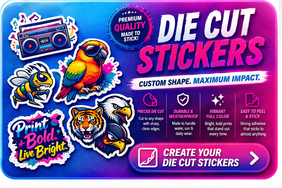 Fresh Printz Custom Die‑Cut Stickers – Precision, Personality & Premium Quality