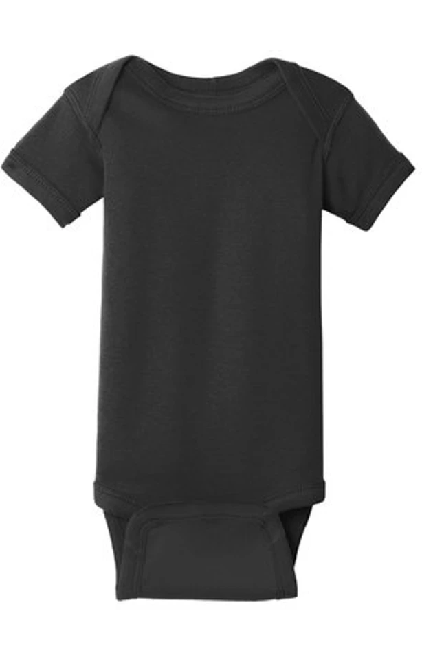 Rabbit Skins Infant Baby Rib Bodysuit - Black