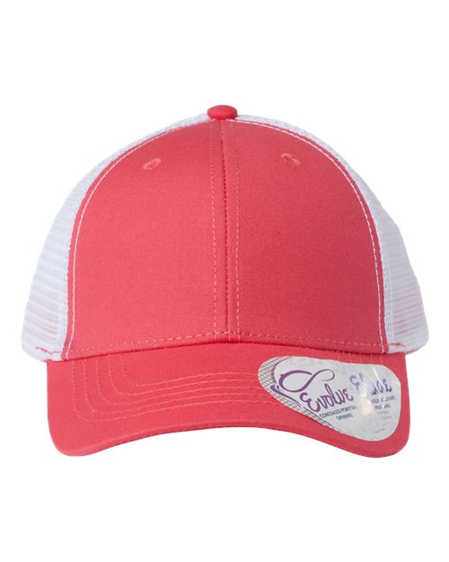 Infinity Her "Charlie" Trucker Cap - Coral / White