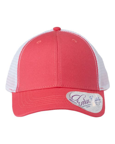 Infinity Her "Charlie" Trucker Cap - Coral / White
