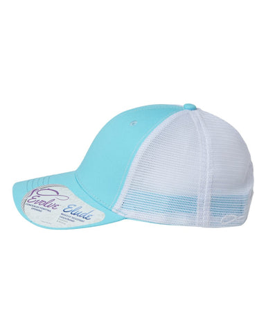 Infinity Her "Charlie" Trucker Cap - Lt. Blue / White