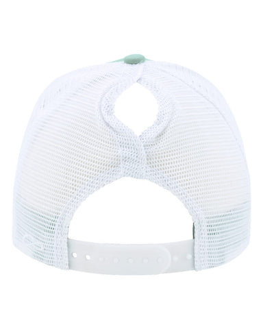Infinity Her "Charlie" Trucker Cap - Seafoam / White