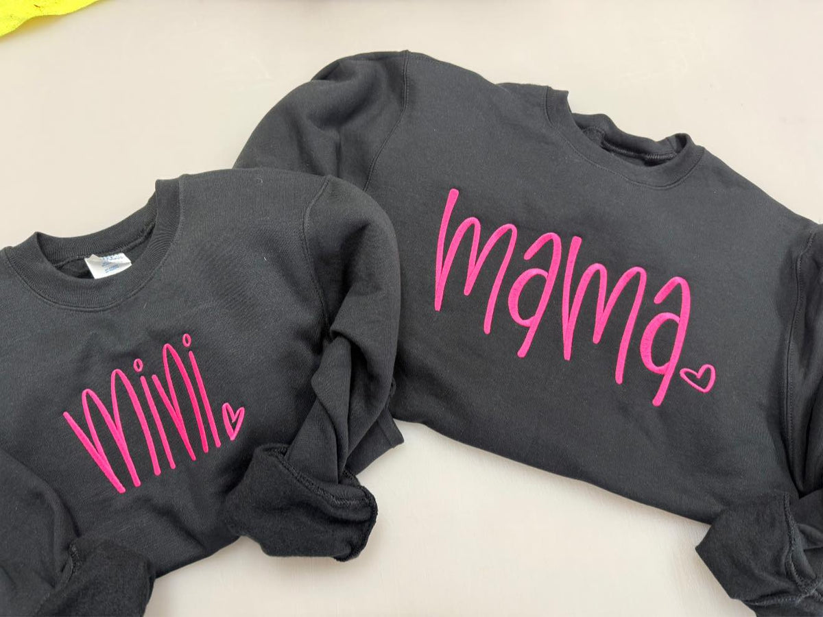 Embroidered Mama & Mini Sweetheart Set