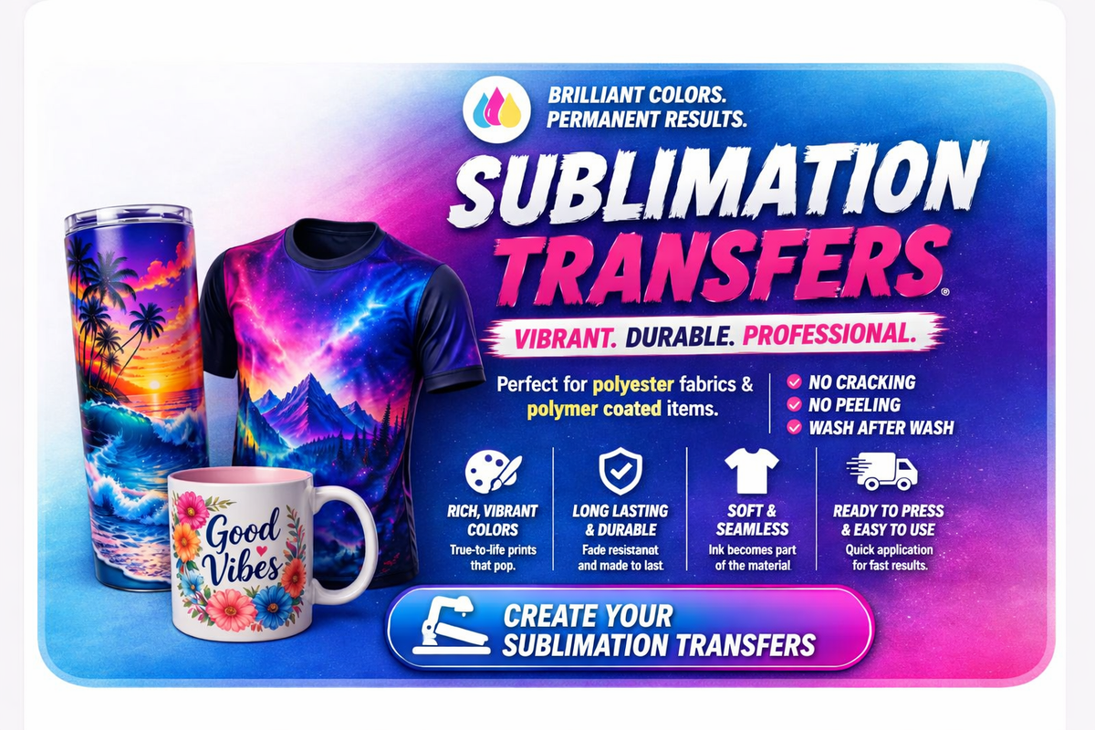 Sublimation Transfers – Ultra‑Vibrant, Ready‑to‑Press Prints