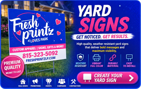 Custom Double Sided 24x18 Yard Signs Full color includes stakes