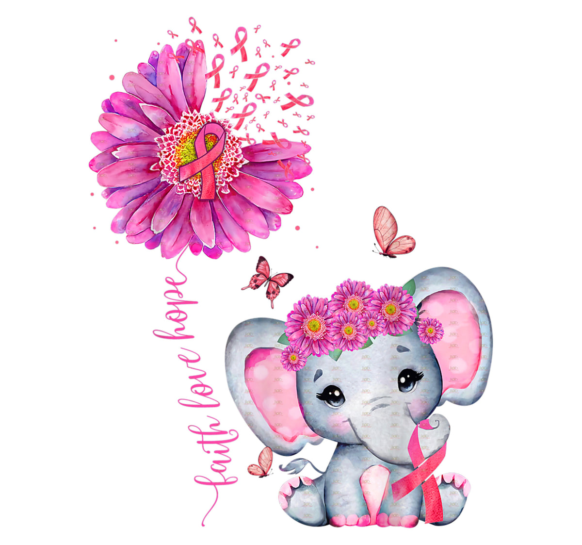 DTF Screen Print Image - Faith Love Hope