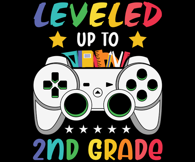 DTF Screen Print Image - Leveled Up to 2nd Grade