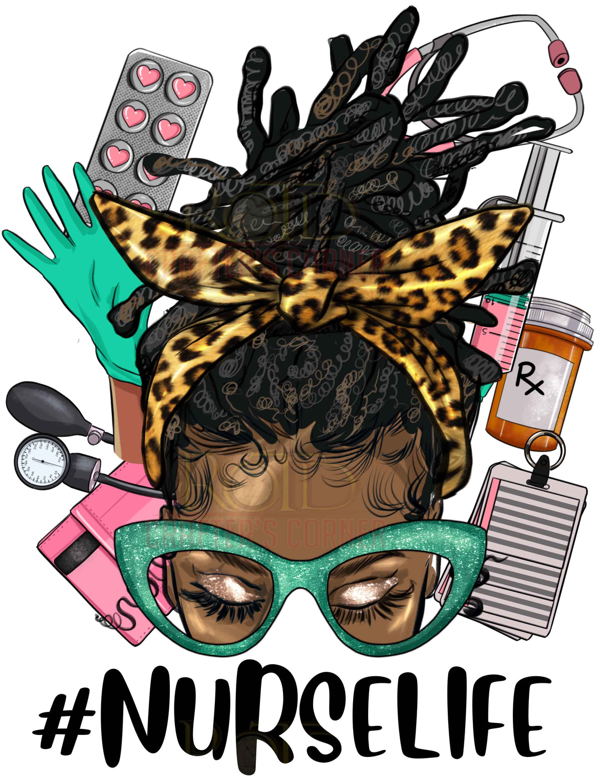 Messy Loc Bun NurseLife