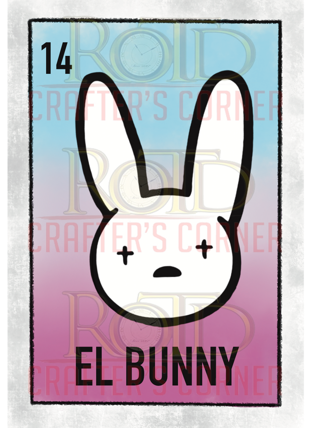 DTF Screen Print Image - 14 El Bunny