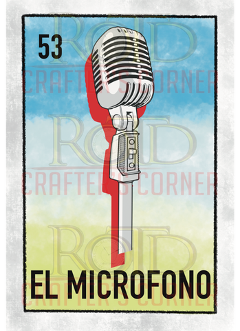 DTF Screen Print Image - 53 El Microfono