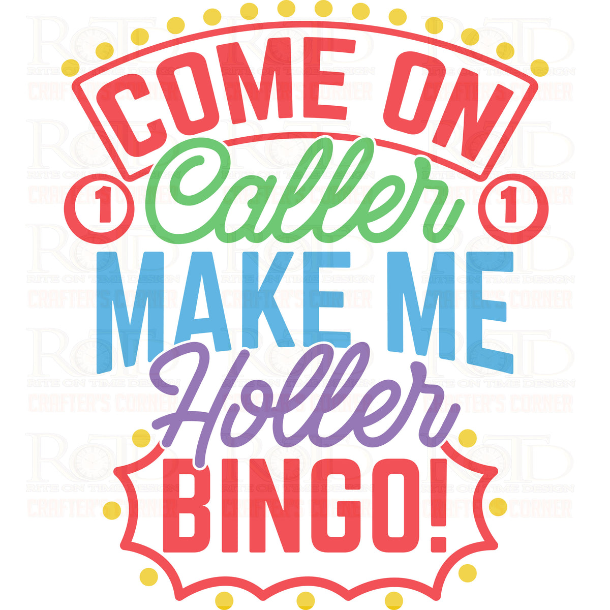 DTF Screen Print Image - Come On Caller