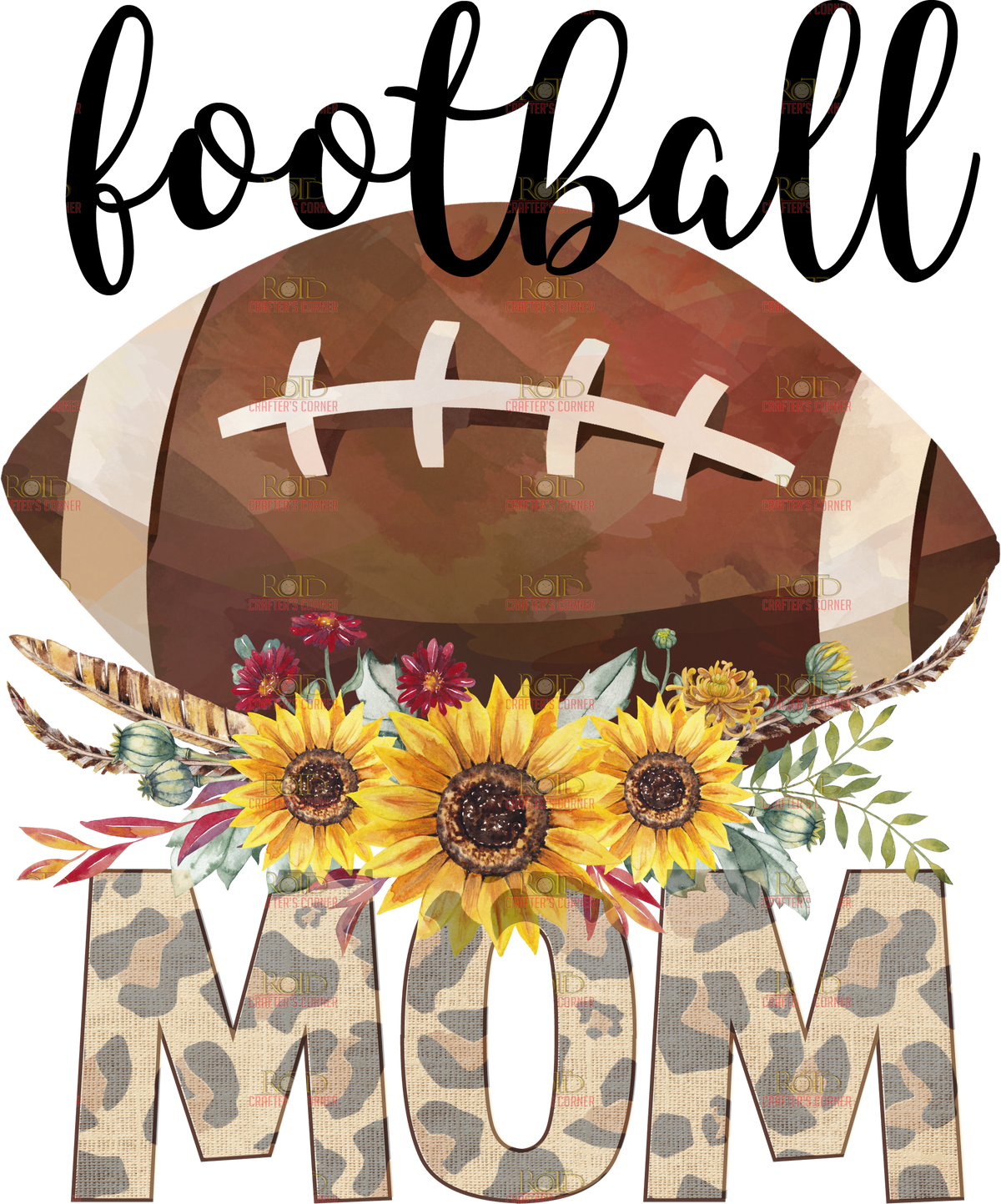 DTF Screen Print Image - Football Mom 1