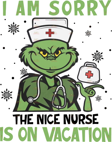 Grinch Not Nice Nurse