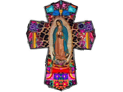 DTF Screen Print Image - Virgen de Guadalupe Cross