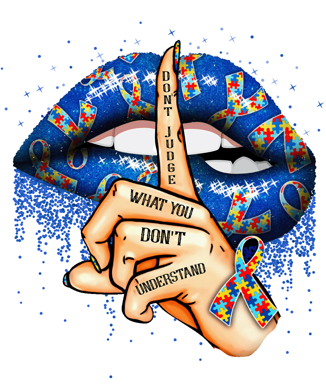 DTF Screen Print Image - Autism, Don't Judge
