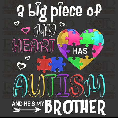 DTF Screen Print Image - A Big Piece of My Heart