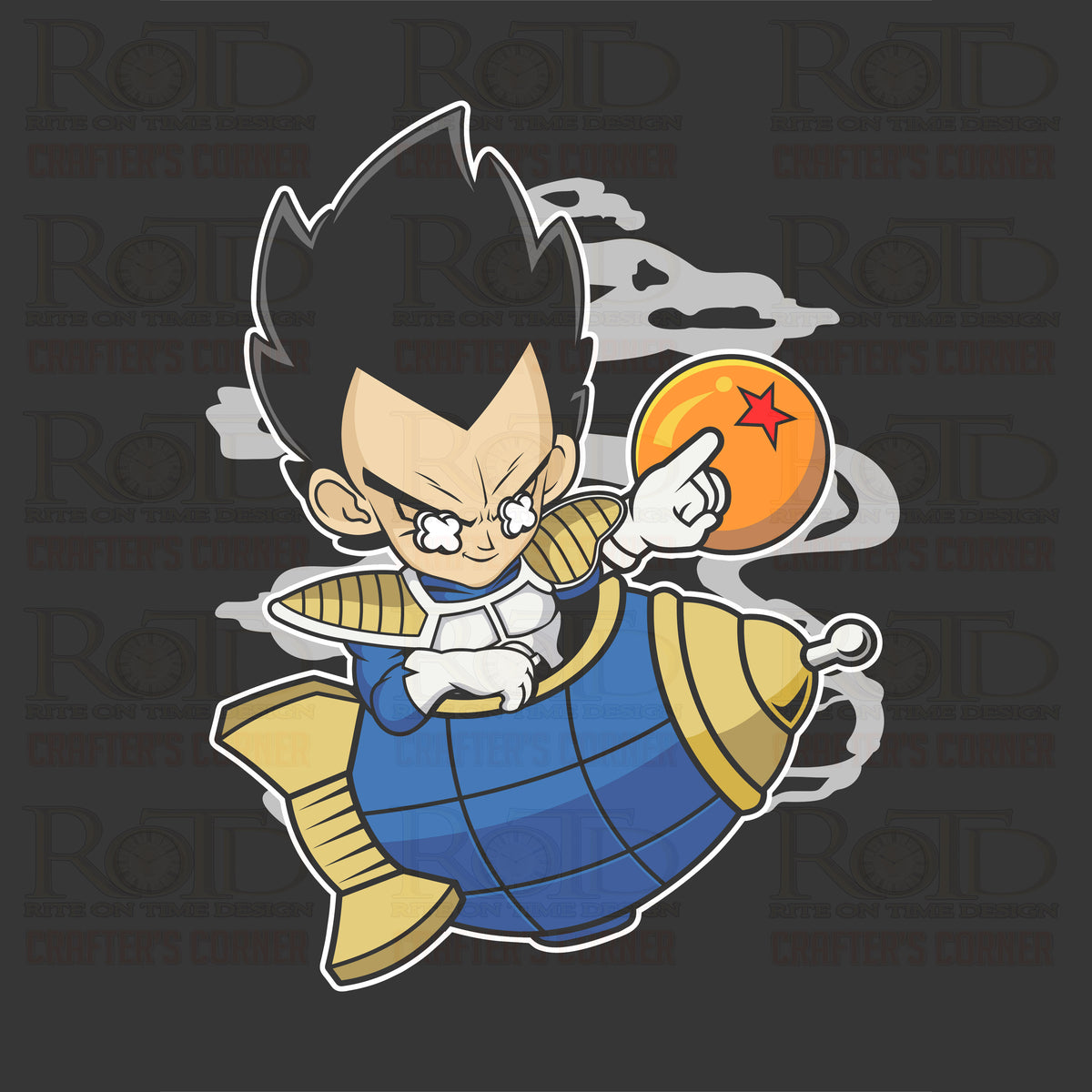 DTF Screen Print Image - Bejita Rocket