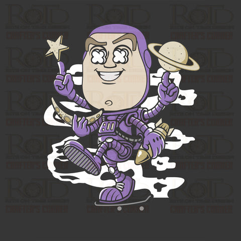 DTF Screen Print Image - Buzz Skateboard