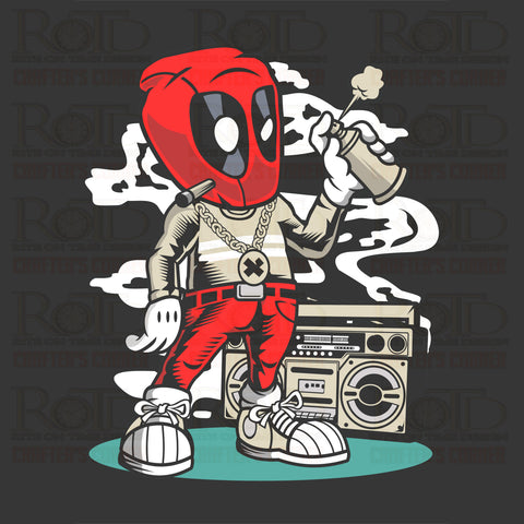DTF Screen Print Image - Deadpool Boombox