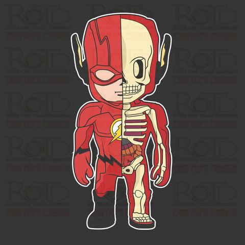 DTF Screen Print Image - Flash Skeleton