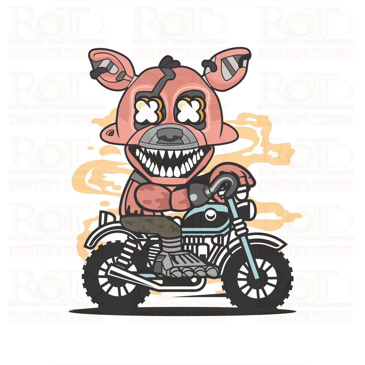 DTF Screen Print Image - Foxy Motorcross