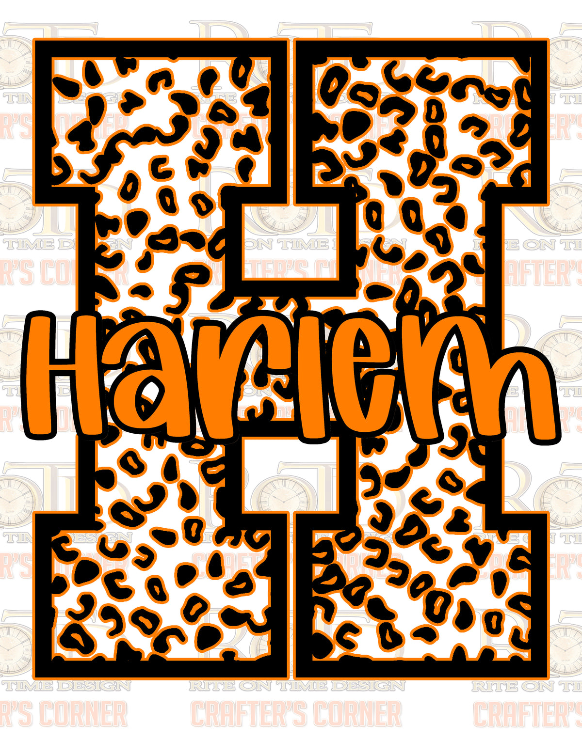 DTF Screen Print Image - H for Harlem
