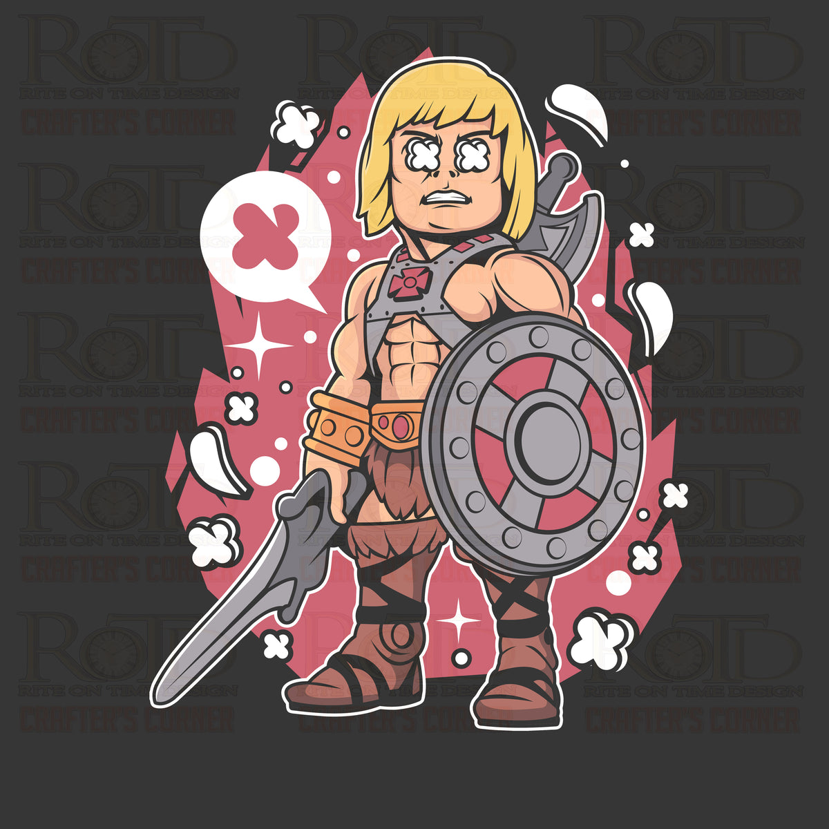 DTF Screen Print Image - He-Man