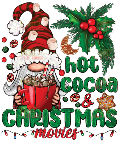 Hot Cocoa and Christmas Movies Gnome