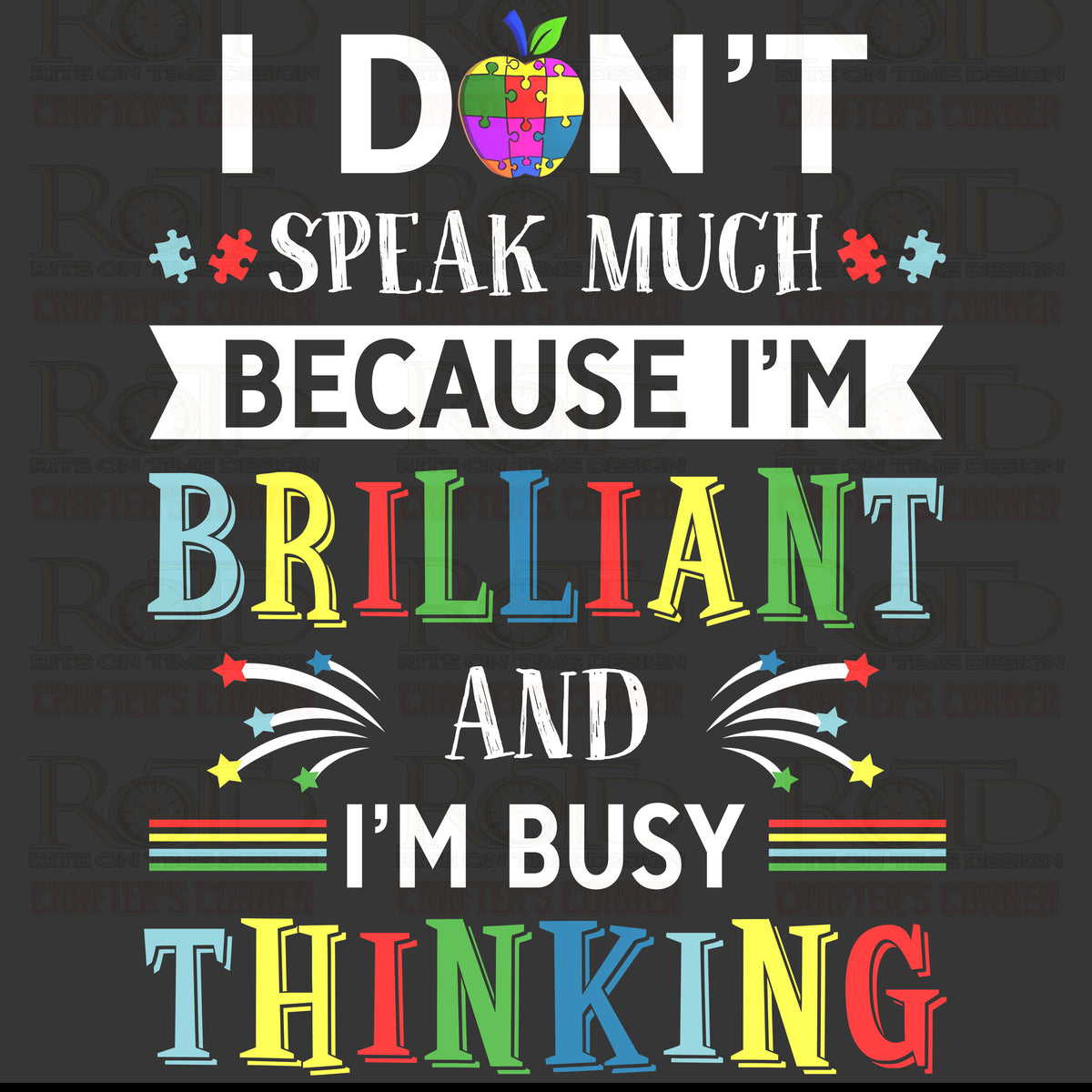 DTF Screen Print Image - I Don't Speak Much