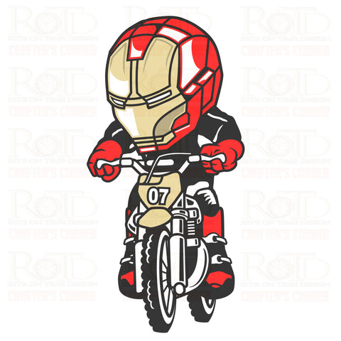 DTF Screen Print Image - Ironman Biker