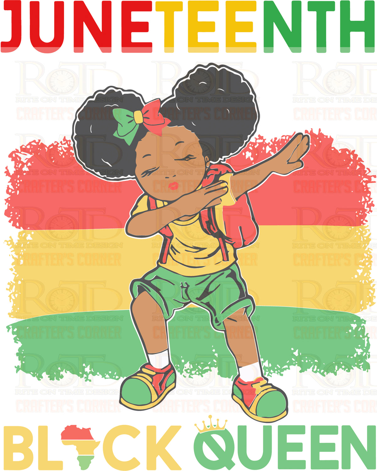 DTF Screen Print Image - Juneteenth Black Queen