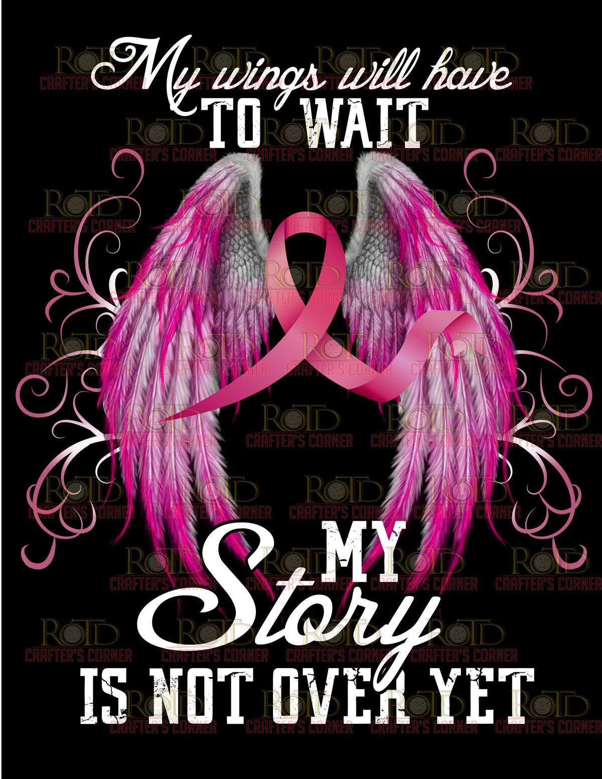 DTF Screen Print Image - My Wings will have to Wait