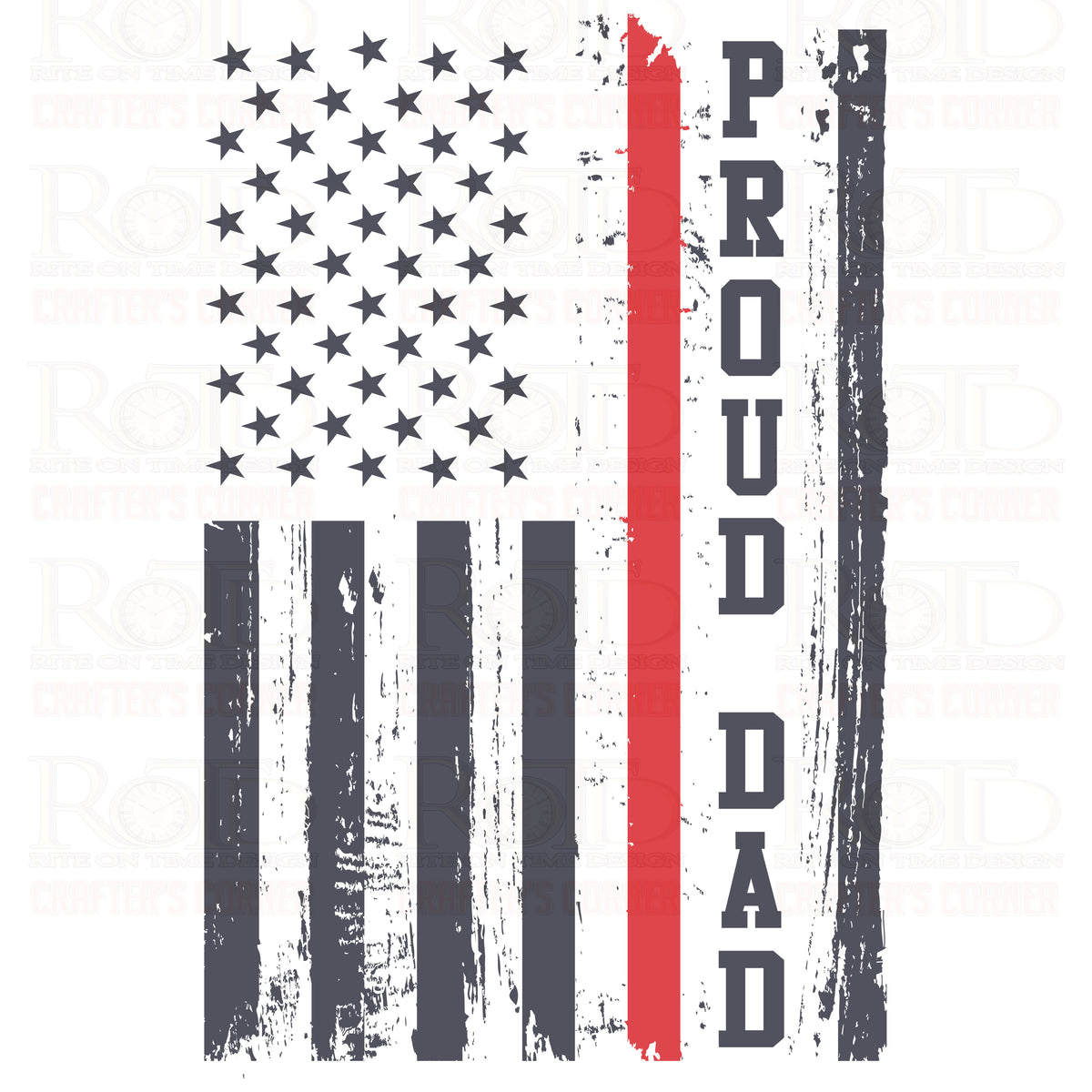 DTF Screen Print Image - Proud Dad